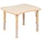 Flash Furniture Rectangle 21.875 W, 26.625 L, 23.5 H, Plastic, Steel, Brown YU-YCY-098-RECT-TBL-NAT-GG - alternate 7